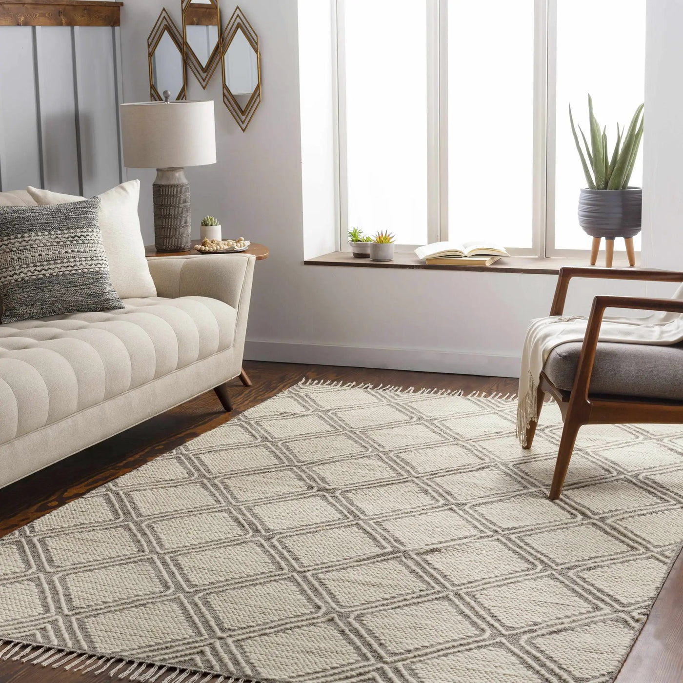 Grasston Cotton&Wool Area Rug - Clearance by Boutique Rugs