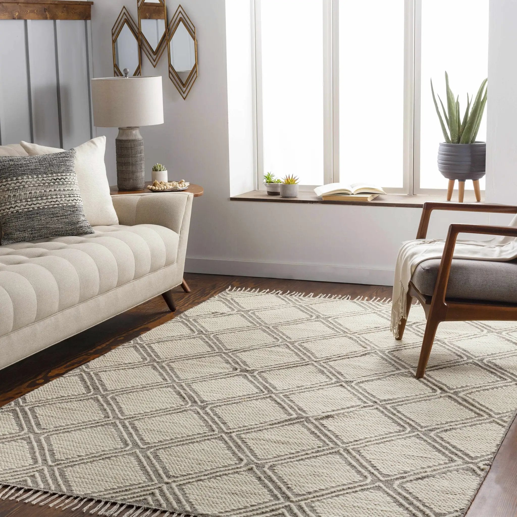 Grasston Cotton&Wool Area Rug - Clearance by Boutique Rugs