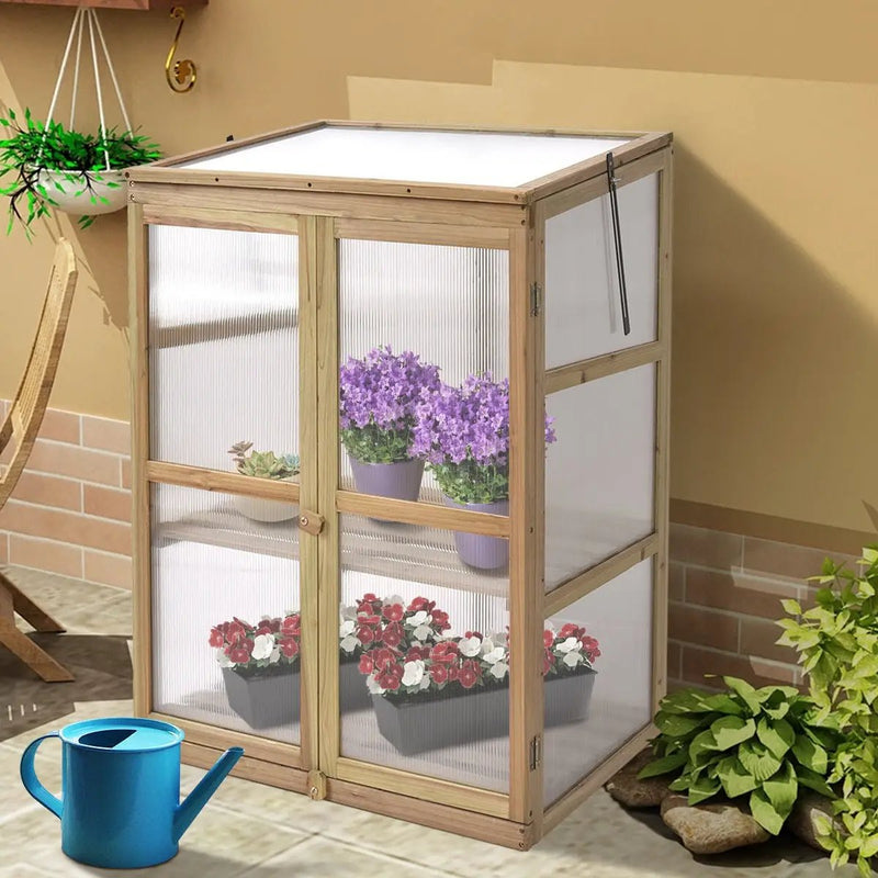 30 x 22 x 43 Inch Garden Portable Wooden Greenhouse by DirectDeals