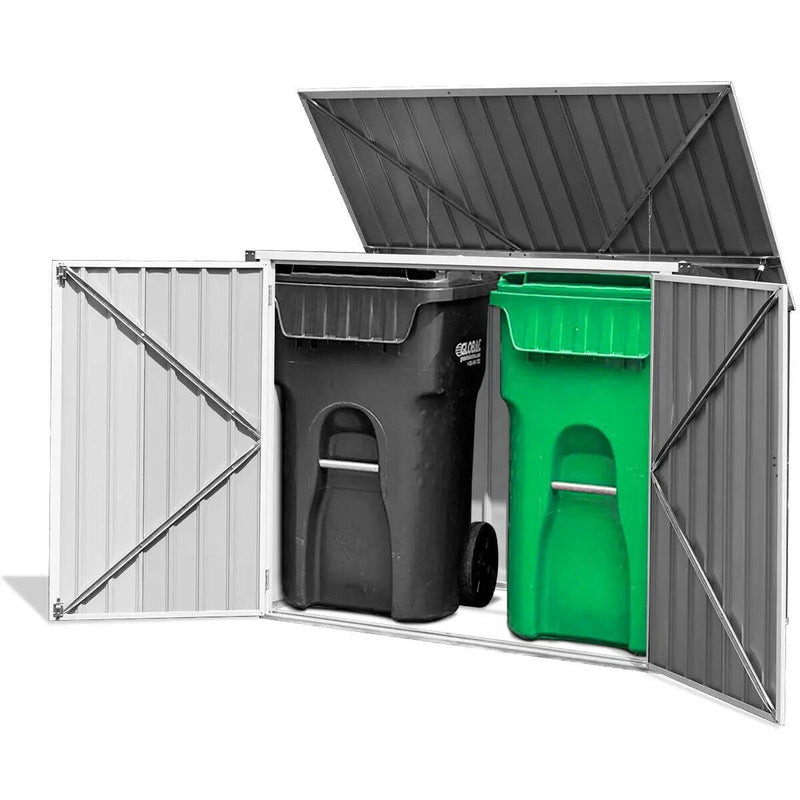 Horizontal Storage Shed 68 Cubic Feet for Garbage Cans by DirectDeals