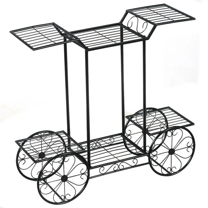 6-Tier Garden Cart Flower Rack Display Decor Pot Plant Holder by DirectDeals
