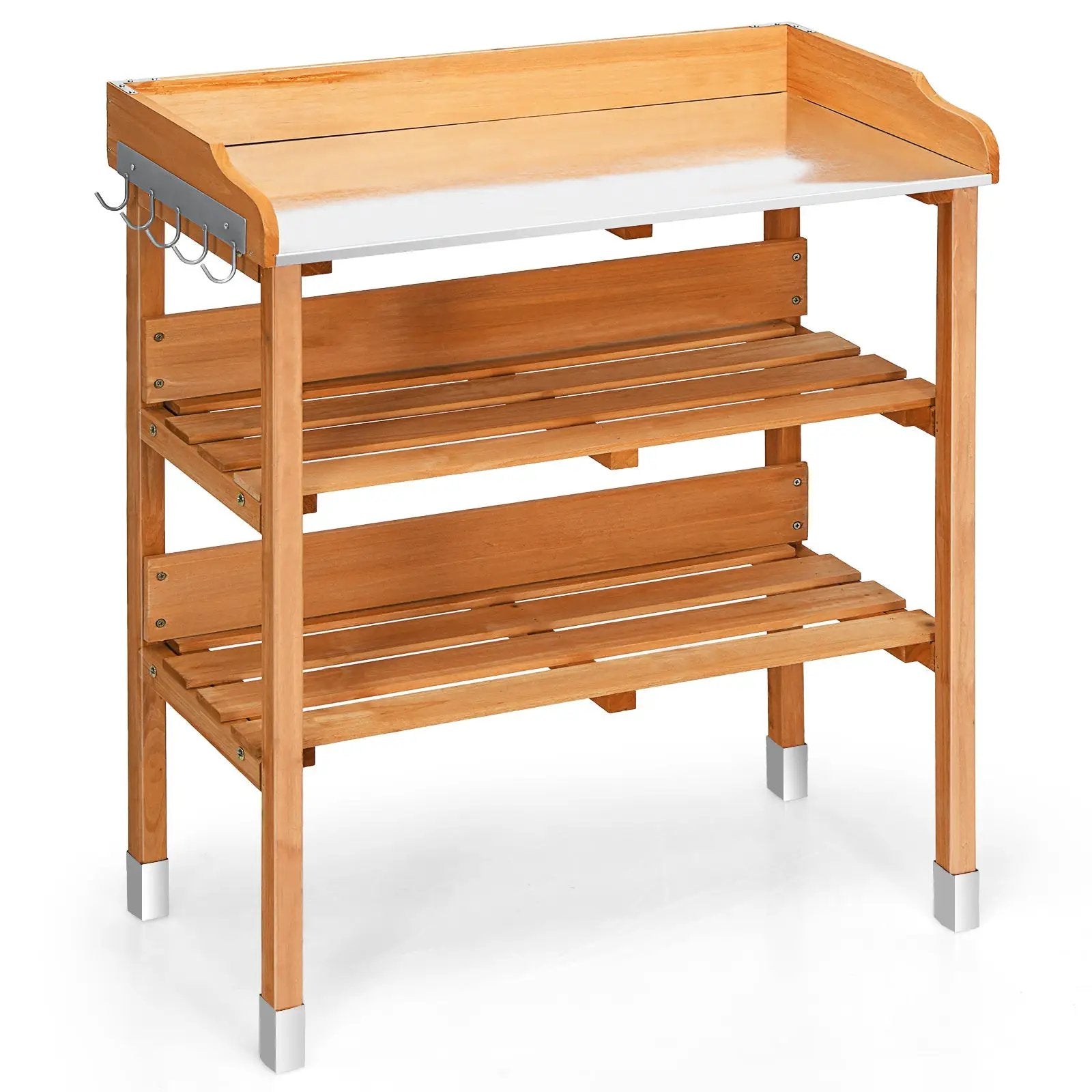 Garden Wooden Potting Bench Work Station with Hook by DirectDeals