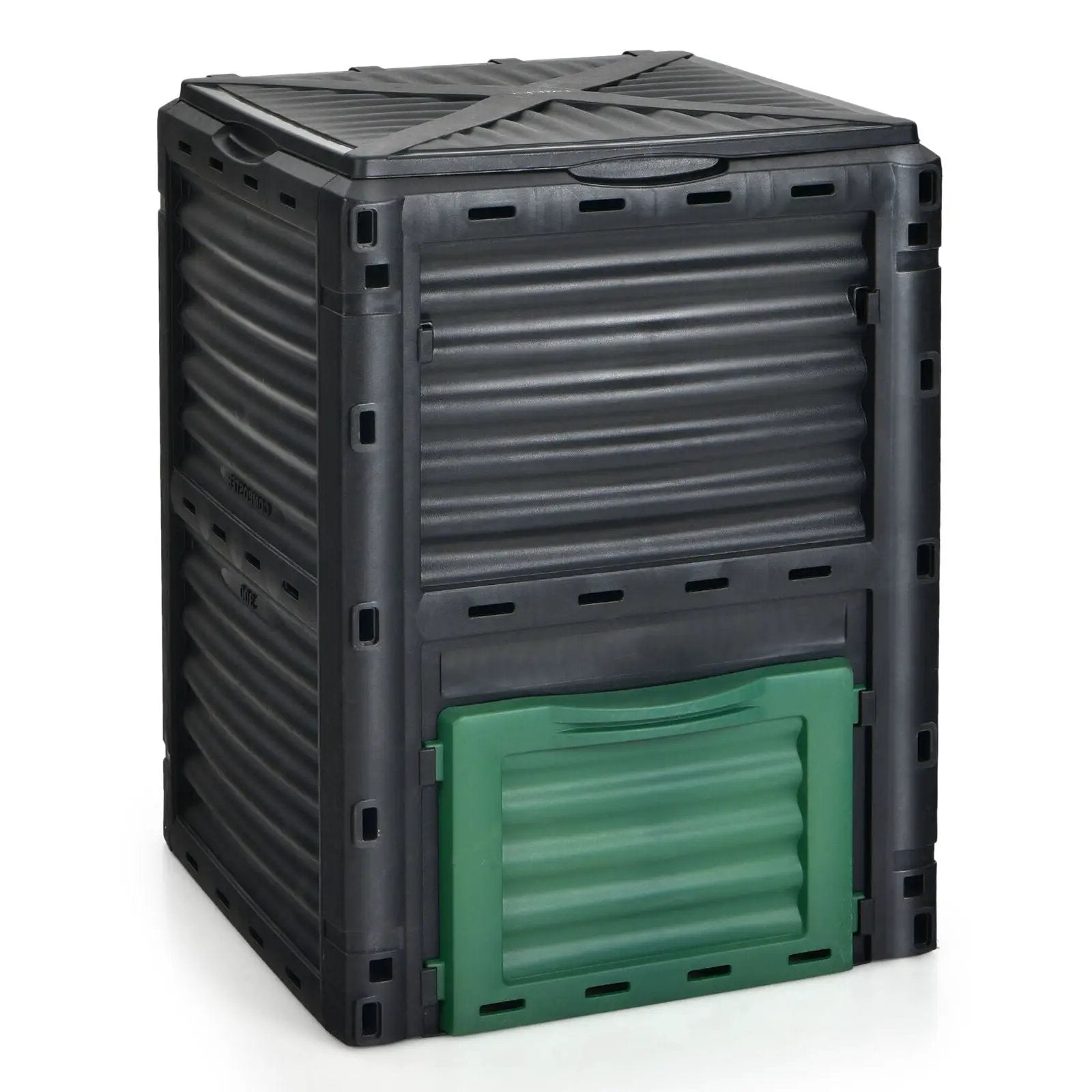 80-Gallon Outdoor Composter with Large Openable Lid and Bottom Exit Door by DirectDeals