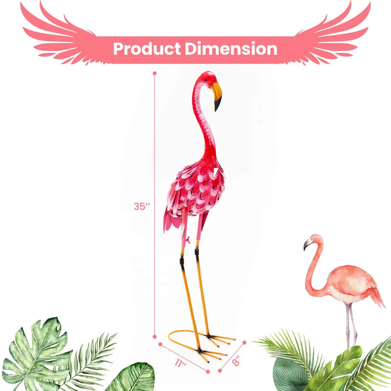 2-Piece Flamingo Garden Statue Set by DirectDeals