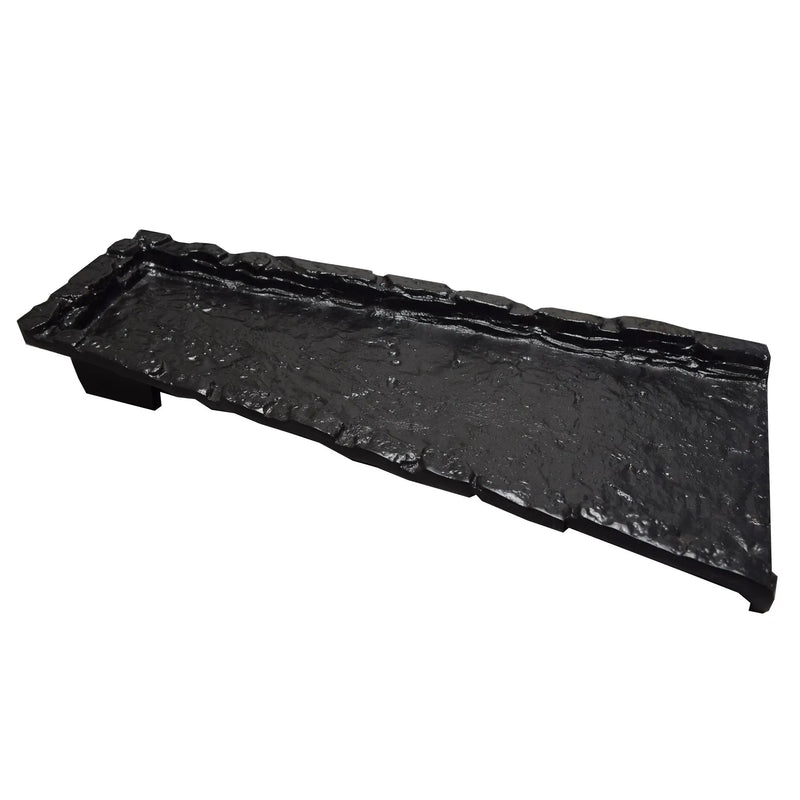 Black Stone Rock 24-in Cast Aluminum Downspout Gutter Splash Block by Sharicks