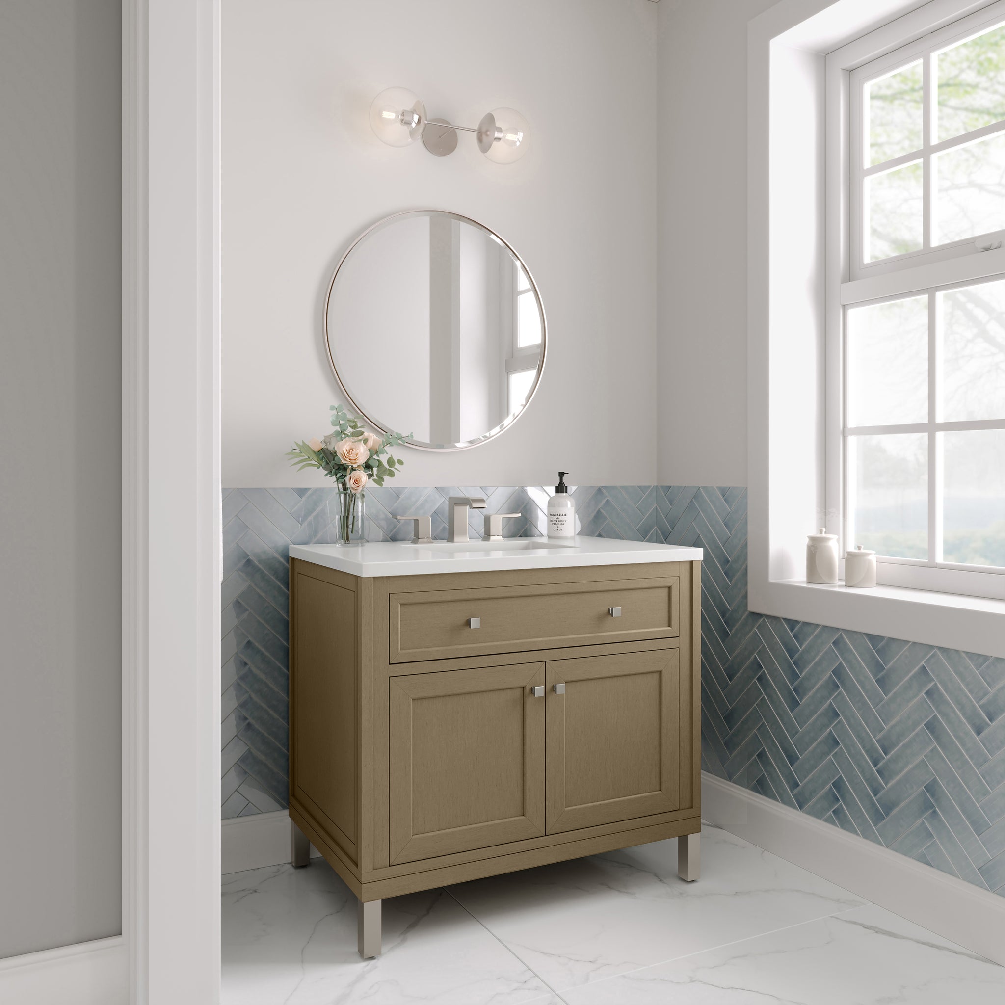 James Martin Chicago 36" Single Bathroom Vanity, Walnut Whisper by James Martin