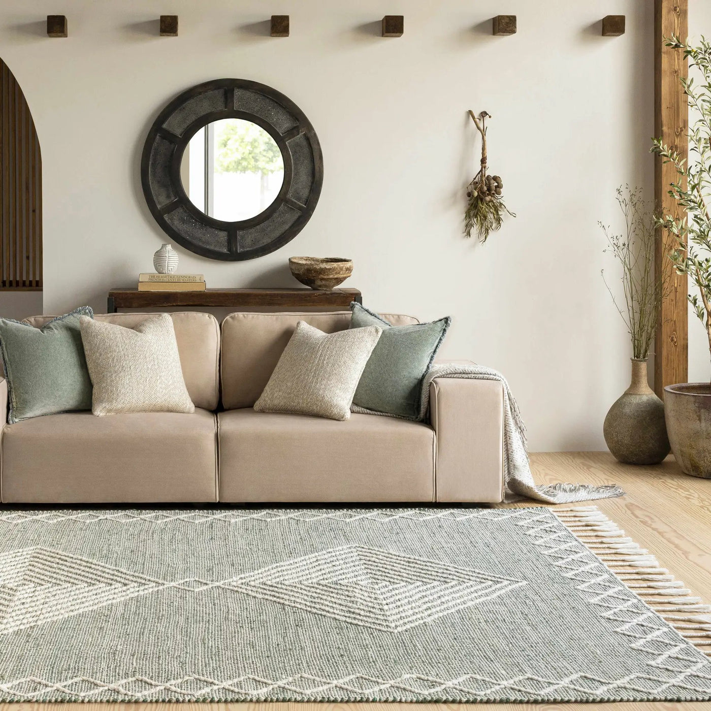 Guiuan Tasseled Jute&Wool Rug - Clearance by Boutique Rugs