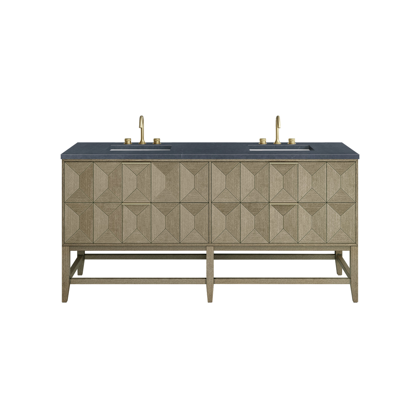 James Martin Emmeline 72" Double Bathroom Vanity, Pebble Oak, view 40