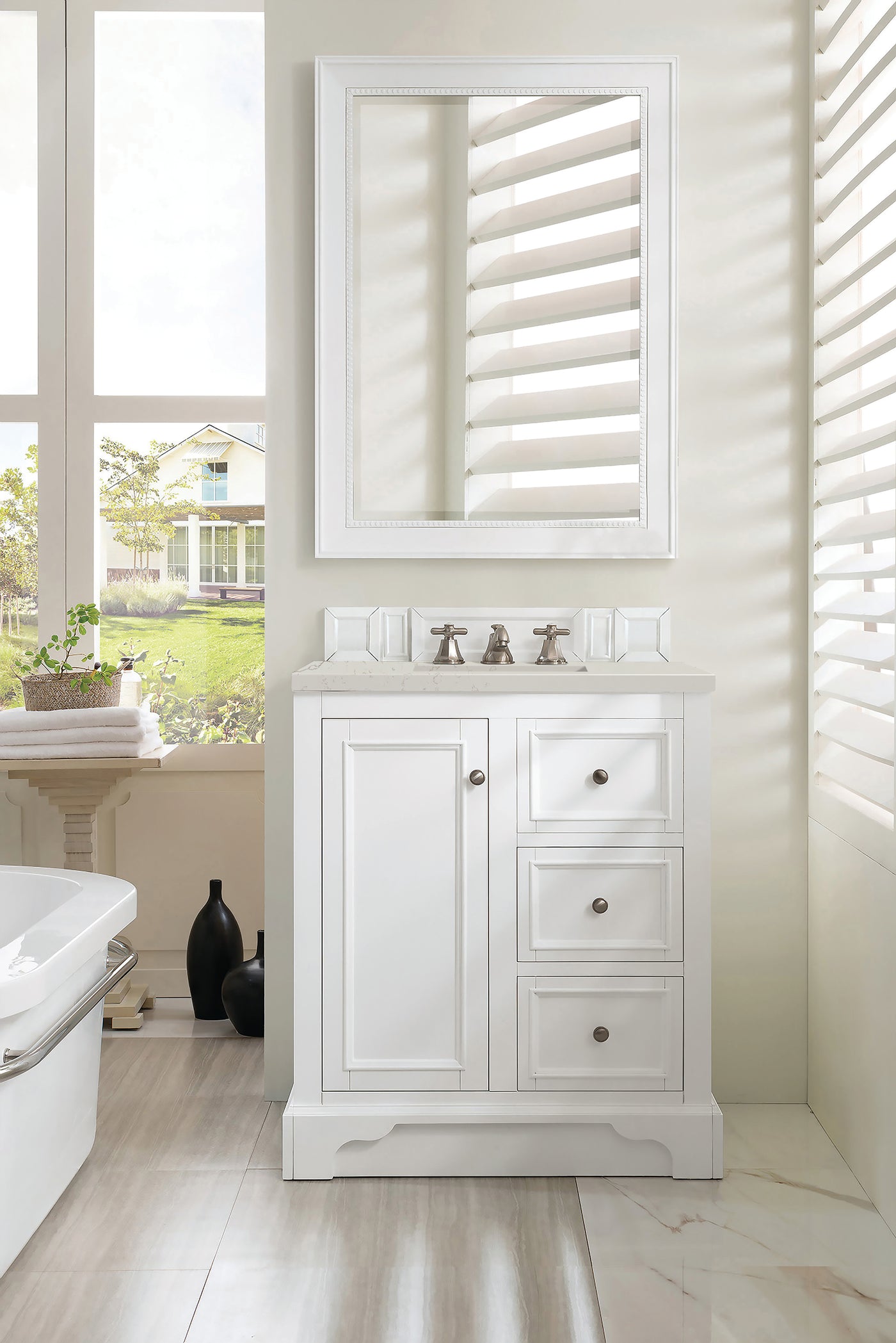 James Martin De Soto 30" Single Bathroom Vanity, Bright White, view 39