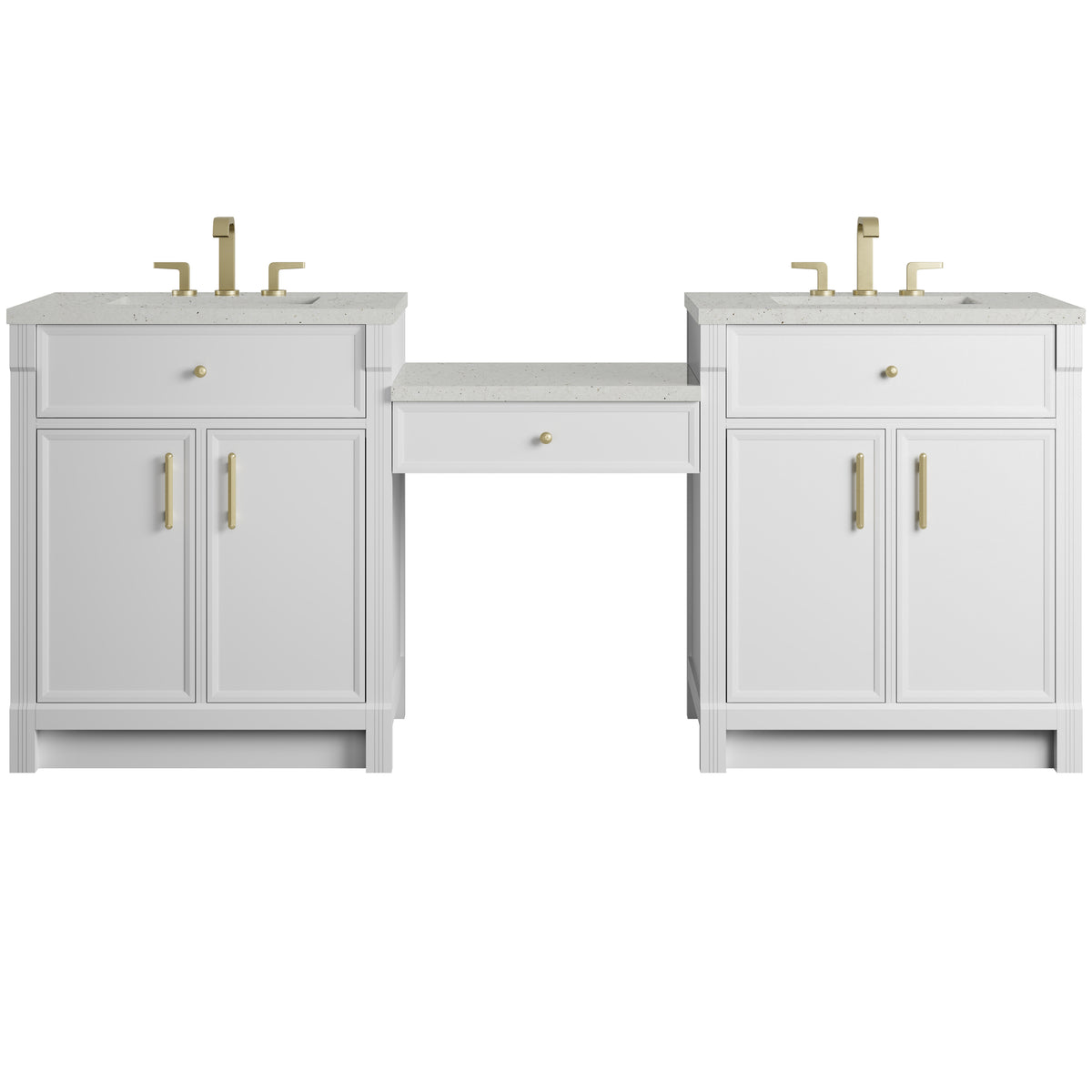 James Martin Bellshire 84" Double Bathroom Vanity, Bright White, view 11