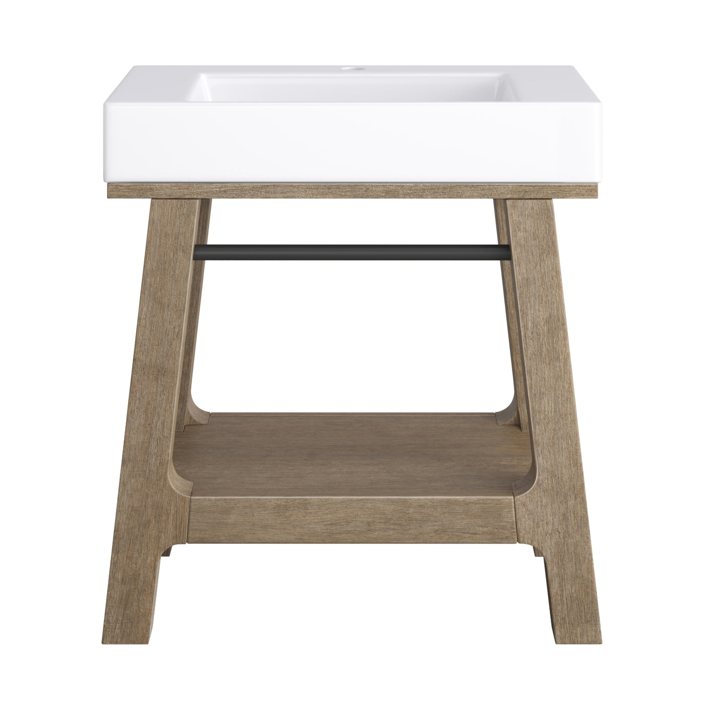 James Martin Auburn 31.5" Single Console Vanity, Weathered Timber by James Martin