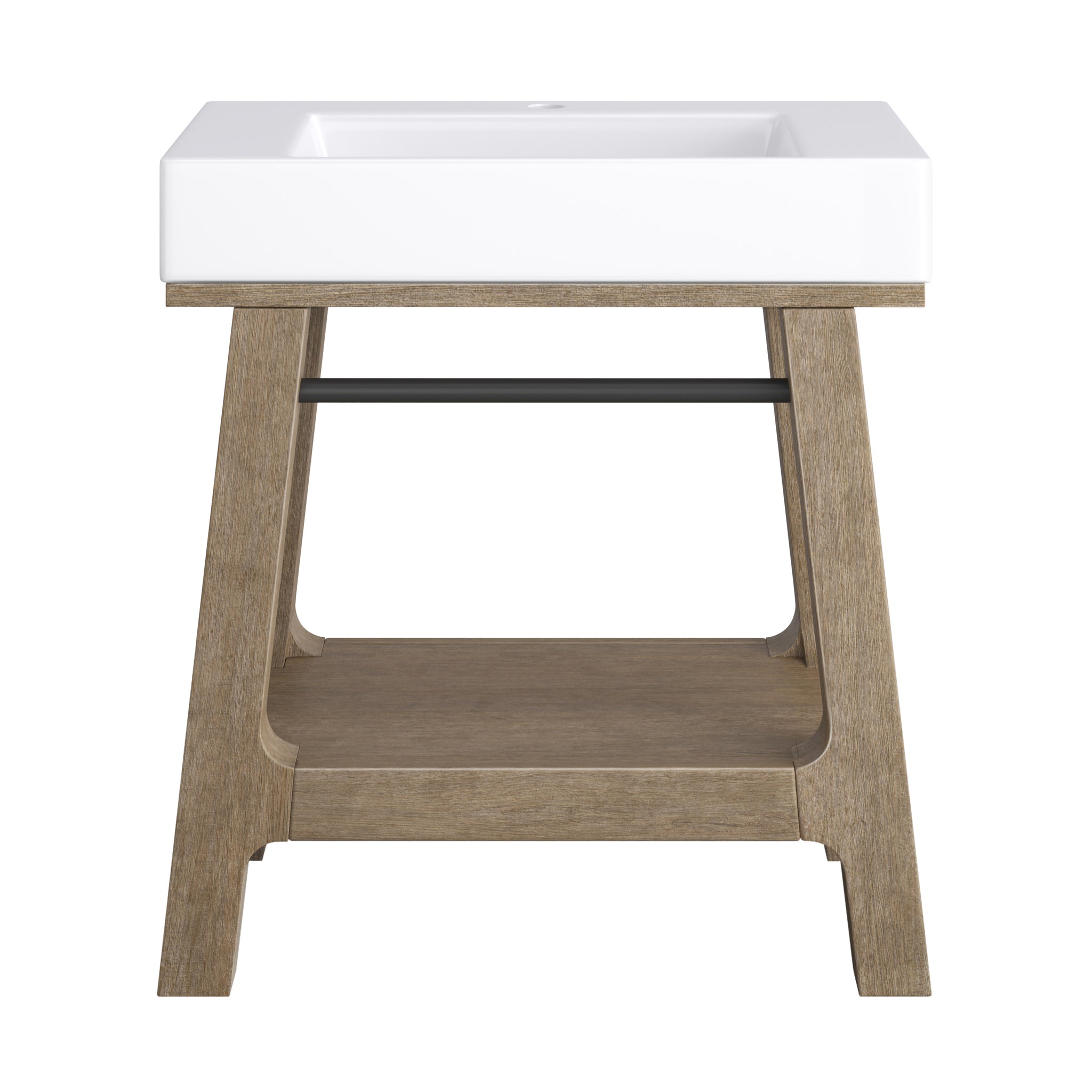 James Martin Auburn 31.5" Single Console Vanity, Weathered Timber by James Martin