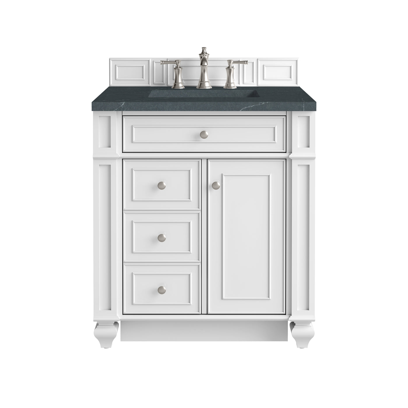 James Martin Bristol 30" Single Bathroom Vanity, Bright White by James Martin