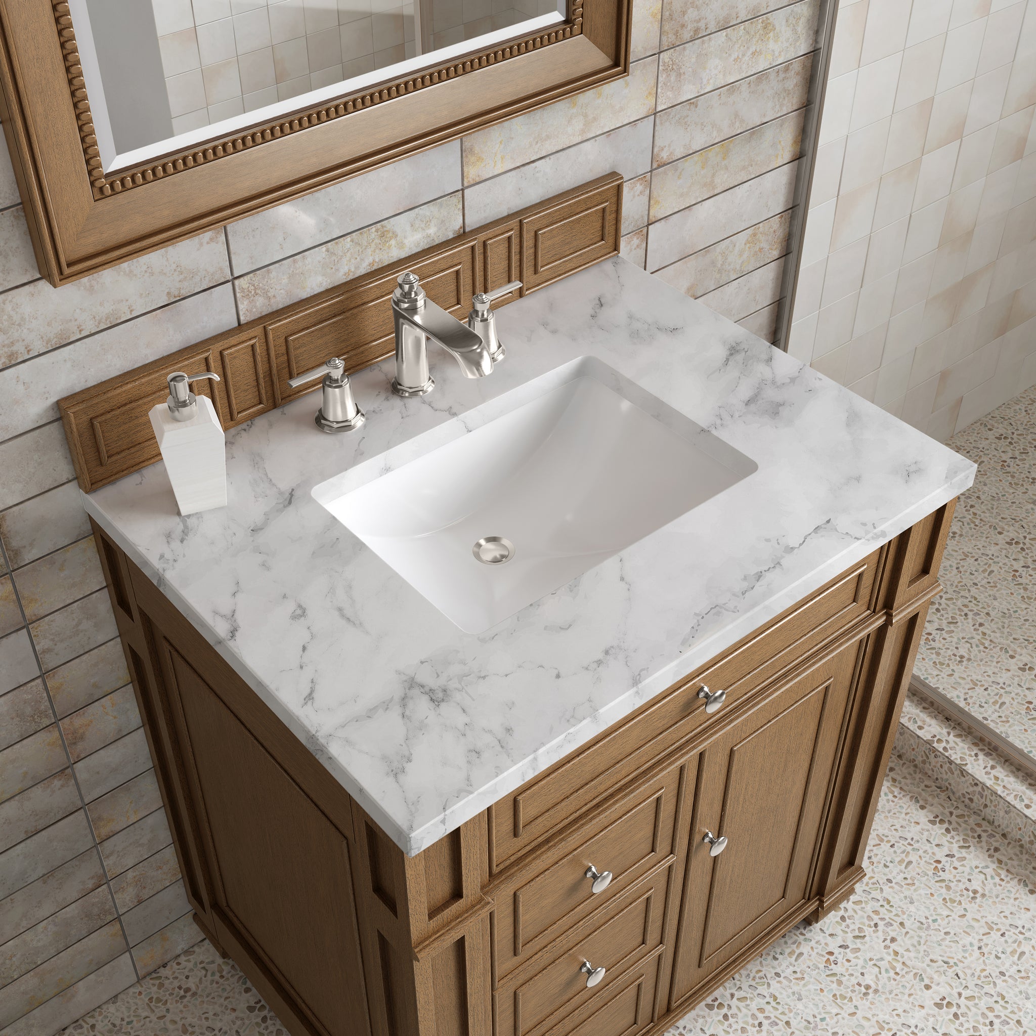 James Martin Bristol 30" Single Bathroom Vanity, Saddle Brown, view 39