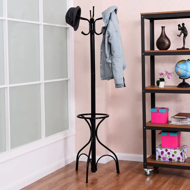 Vintage Metal Coat Hat Tree Stand Clothes Hanger by DirectDeals