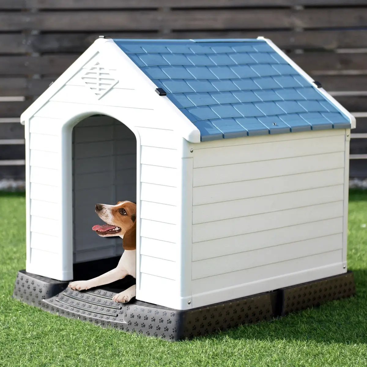 Indoor/Outdoor Waterproof Plastic Dog House Pet Puppy Shelter by DirectDeals