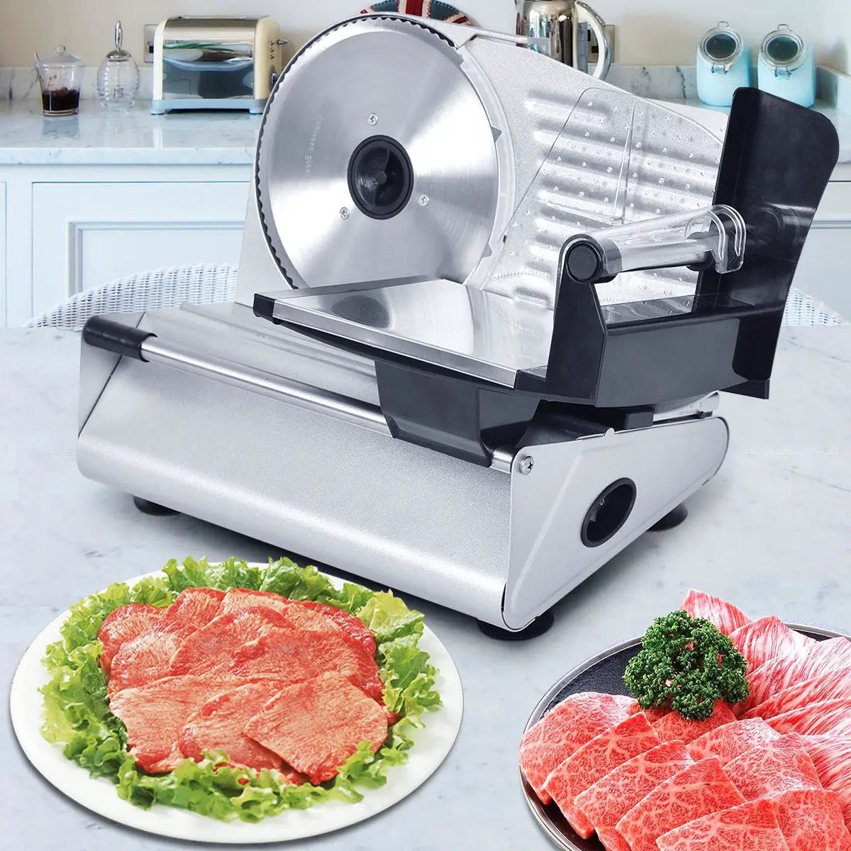 7.5 Inch Blade Electric Meat Slicer Cheese Deli Meat Food Cutter by DirectDeals