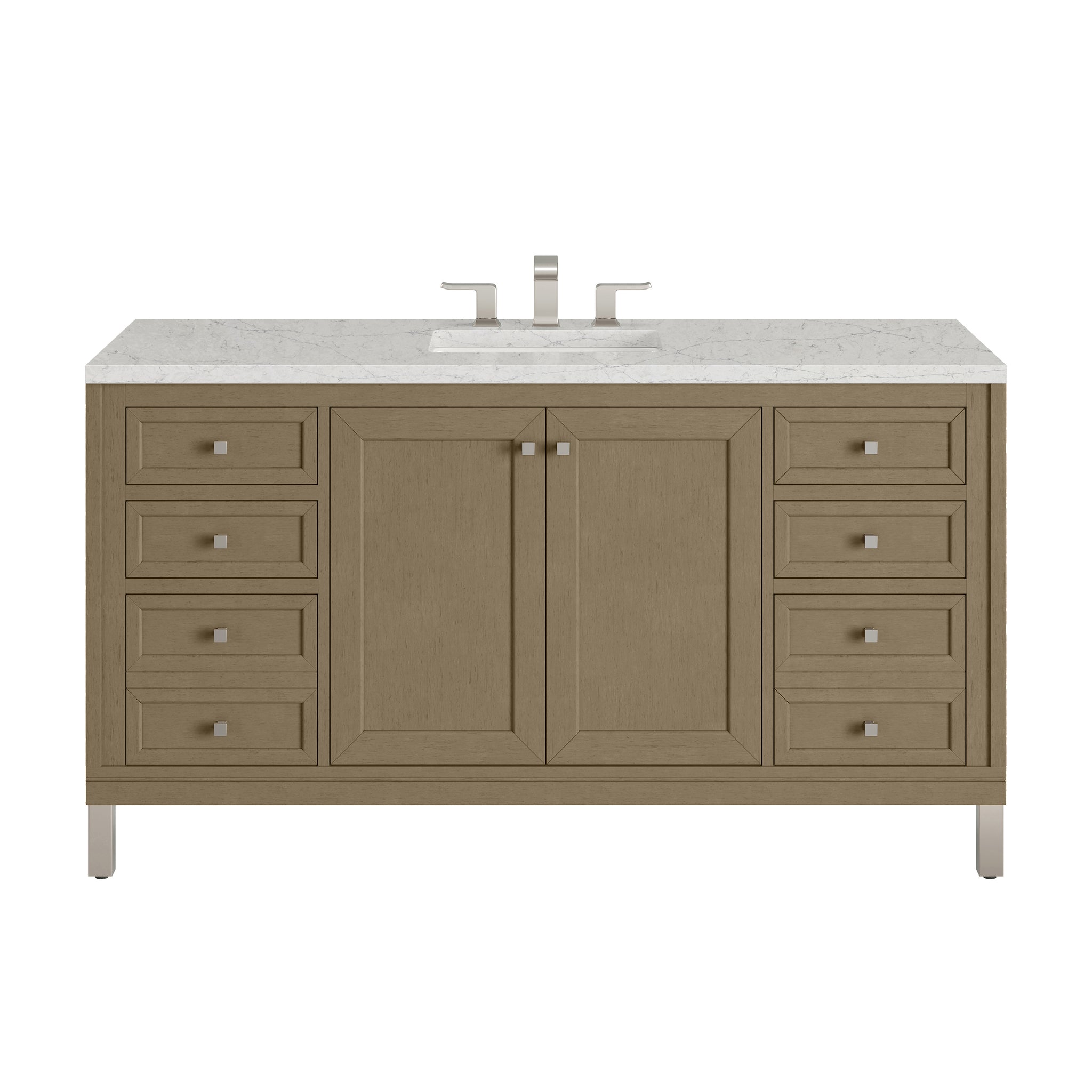James Martin Chicago 60" Single Bathroom Vanity, Walnut Whisper by James Martin