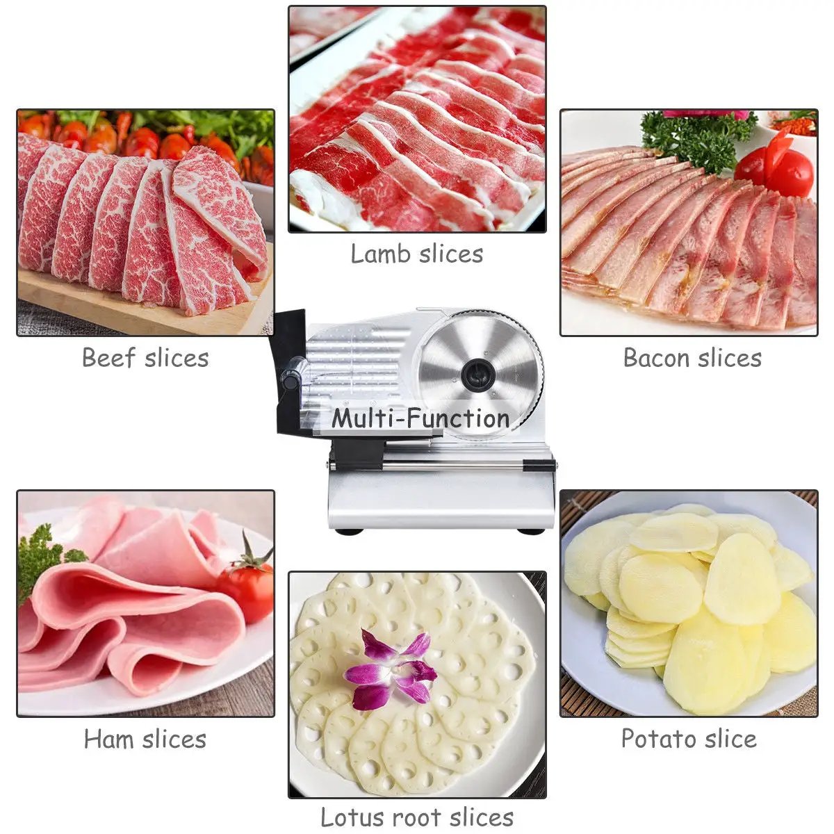 7.5 Inch Blade Electric Meat Slicer Cheese Deli Meat Food Cutter by DirectDeals