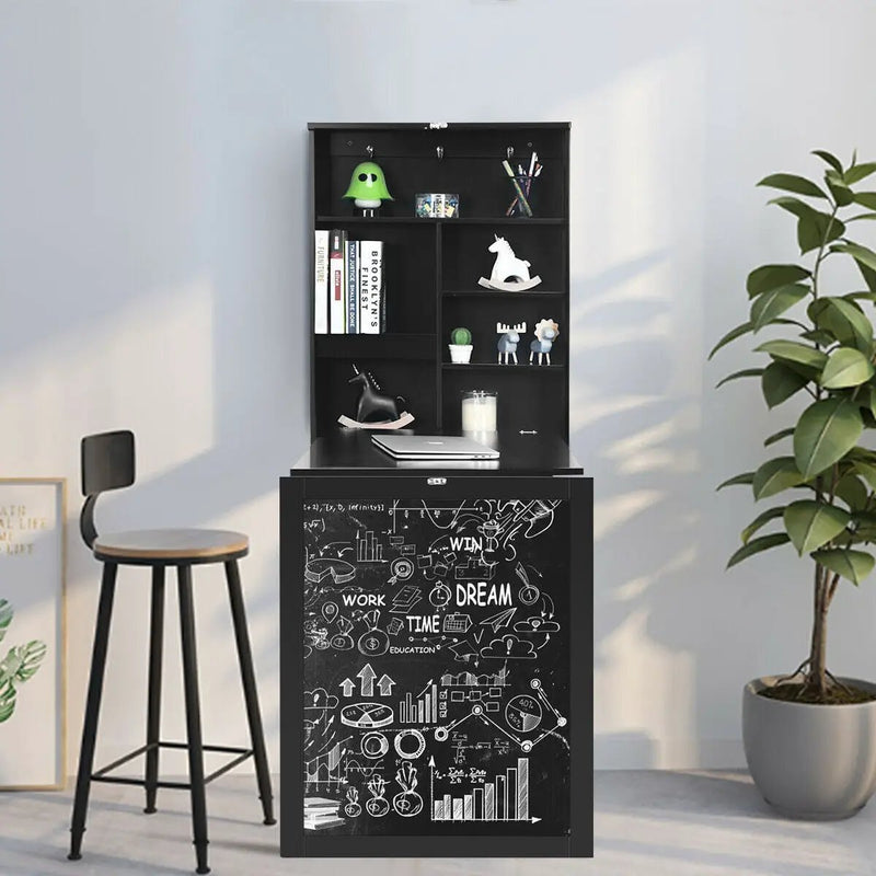 Convertible Wall Mounted Table with A Chalkboard by DirectDeals