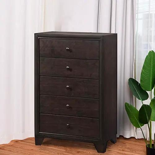 Home 5 Drawers Chest Dresser Storage Cabinet by DirectDeals