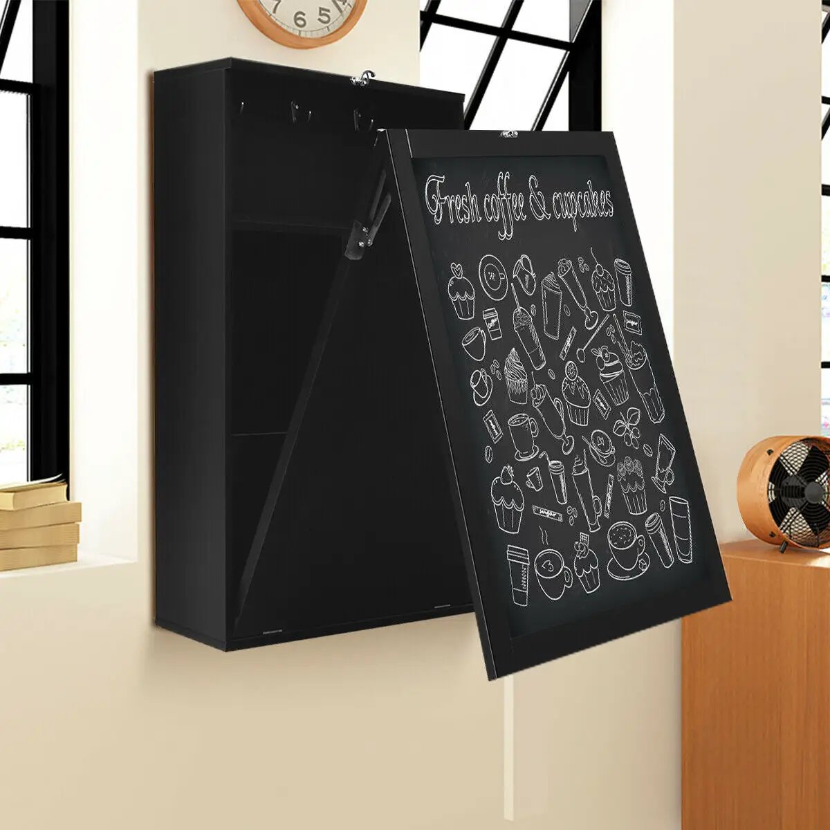 Convertible Wall Mounted Table with A Chalkboard by DirectDeals