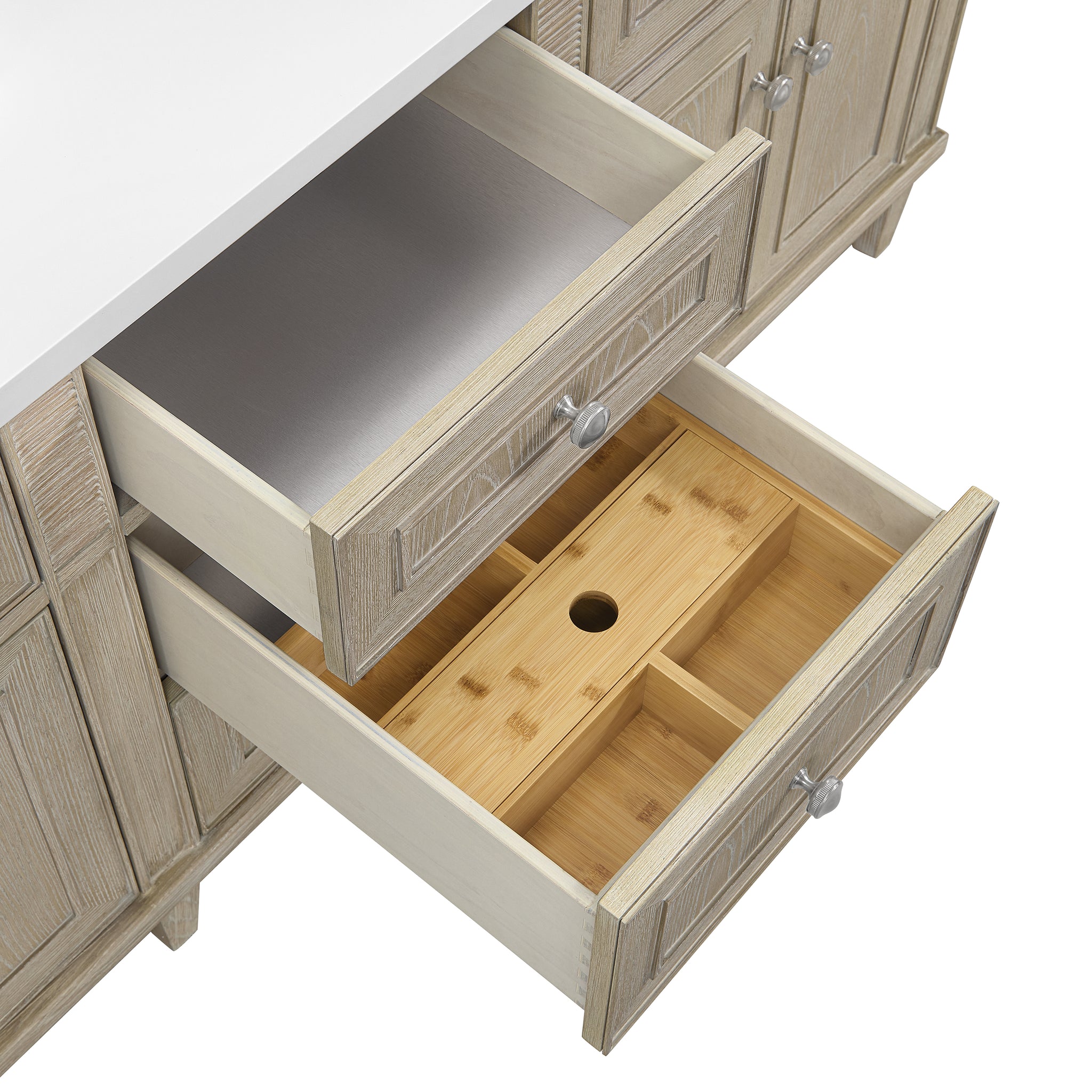 James Martin Lorelai 72" Double Bathroom Vanity, Whitewashed Oak by James Martin