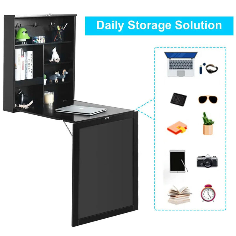Convertible Wall Mounted Table with A Chalkboard by DirectDeals