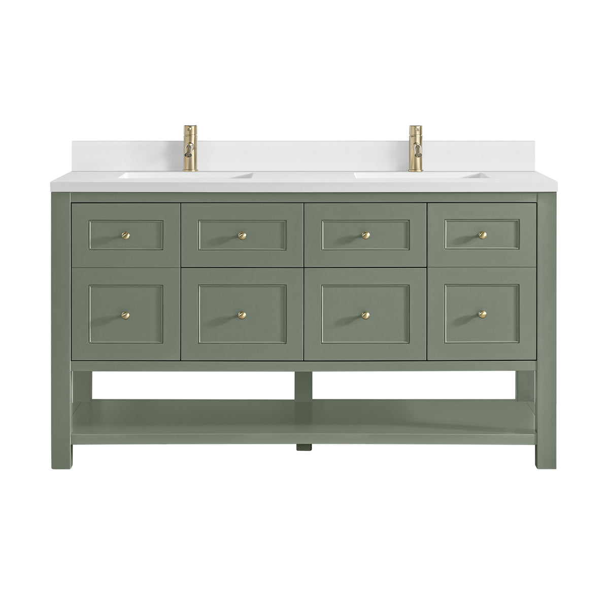 James Martin Breckenridge 60" Double Bathroom Vanity, Smokey Celadon, view 26