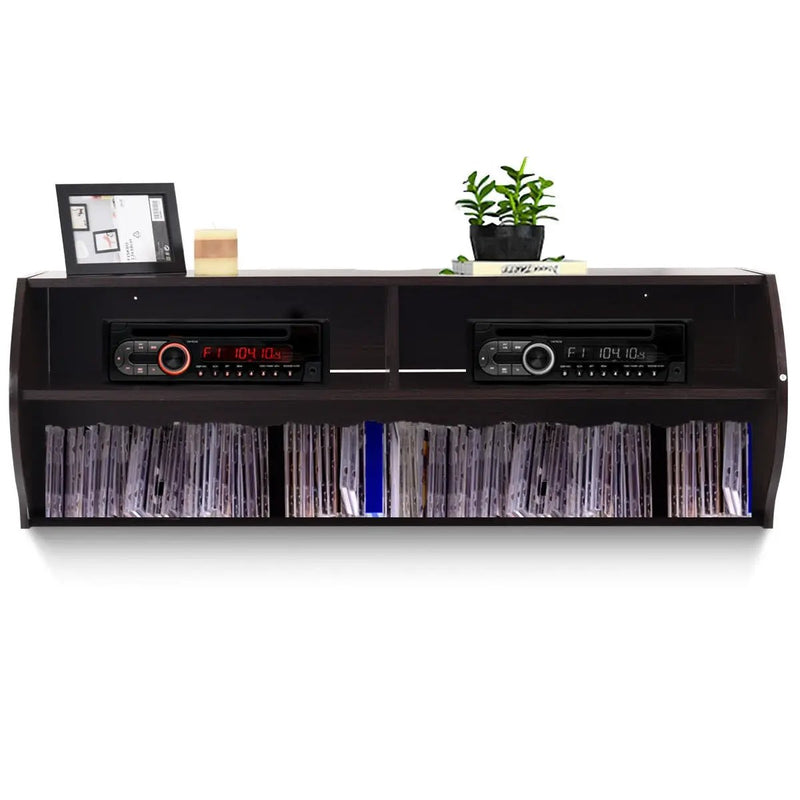 48.5 Inch 2 Tier Modern Wall Mounted Hanging Floating Shelf by DirectDeals