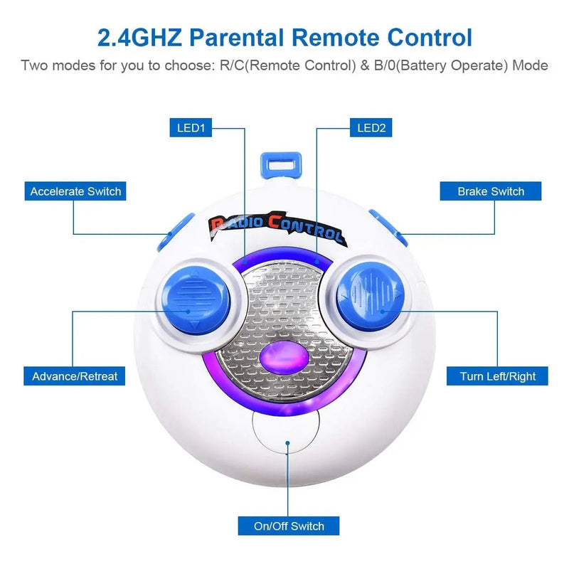 6V Kids Remote Control Battery Powered LED Lights Riding Car-Red by DirectDeals