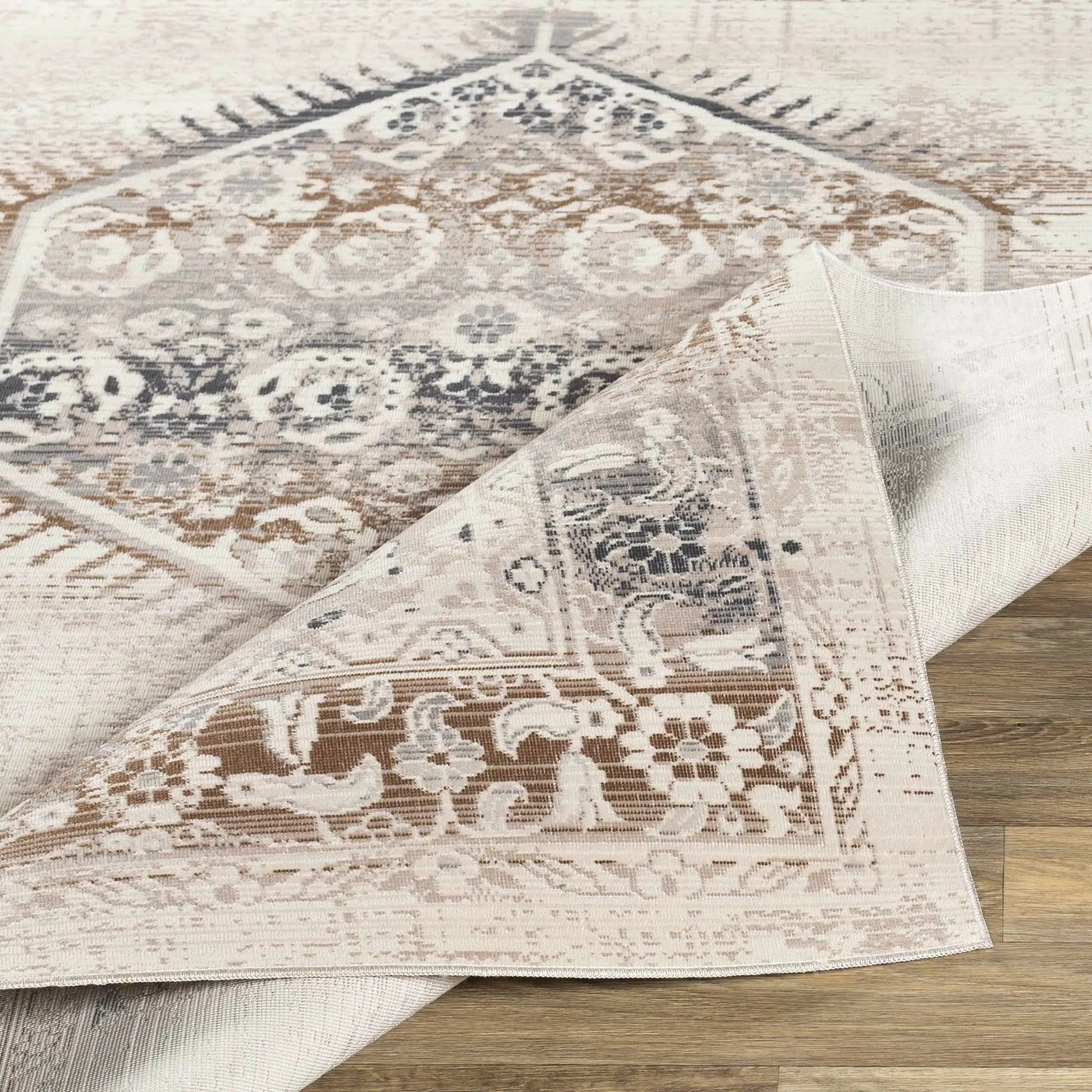 Hainesville White Medallion 10' Runner Rug - Clearance by Boutique Rugs