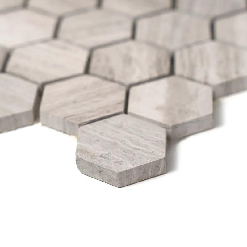 Haisa Light Honed Hexagon Marble Mosaics 12x12 by Stonetiledepot