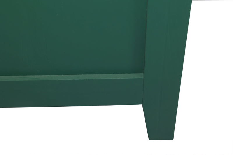 59in Green Accent Cabinet with 4 Doors - Mid Century Modern Buffet - Dark Green, photo 13 of 15