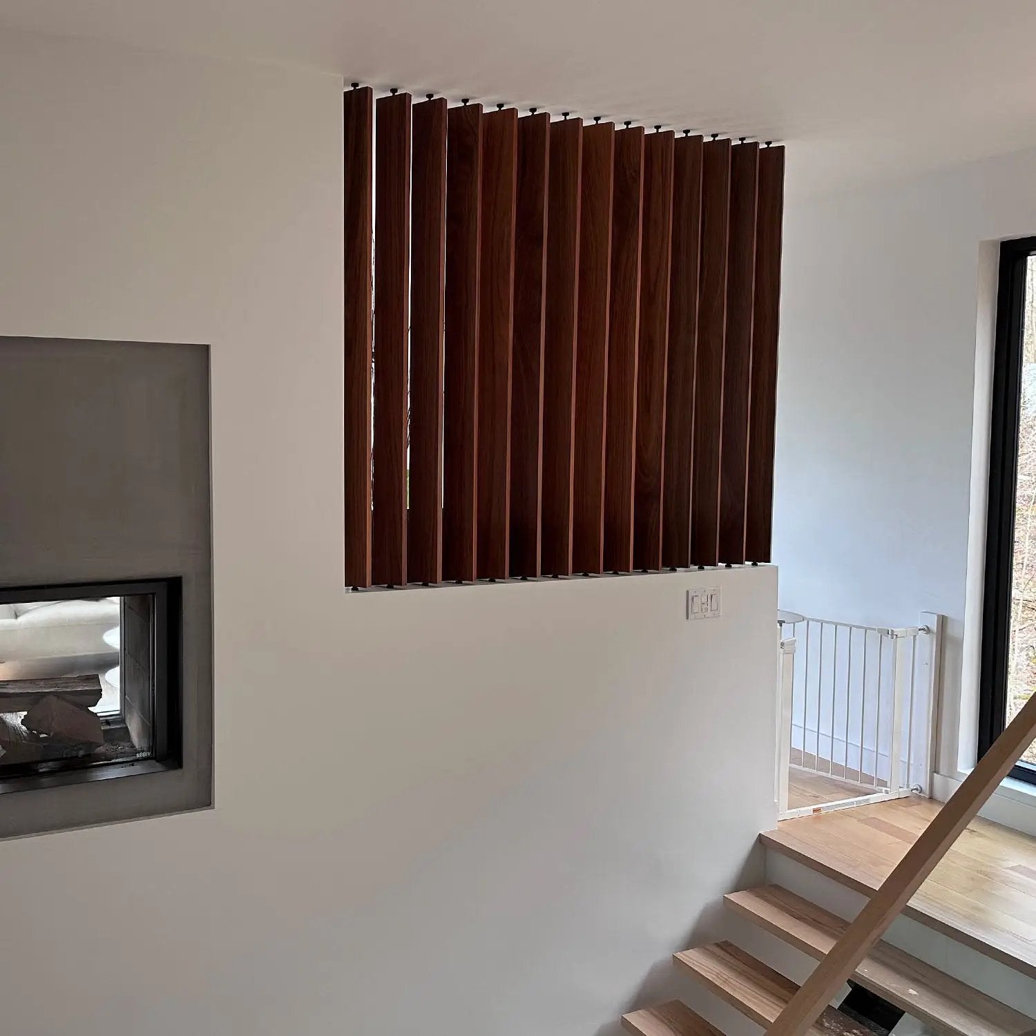 Wood Slat Room Divider by andor willow