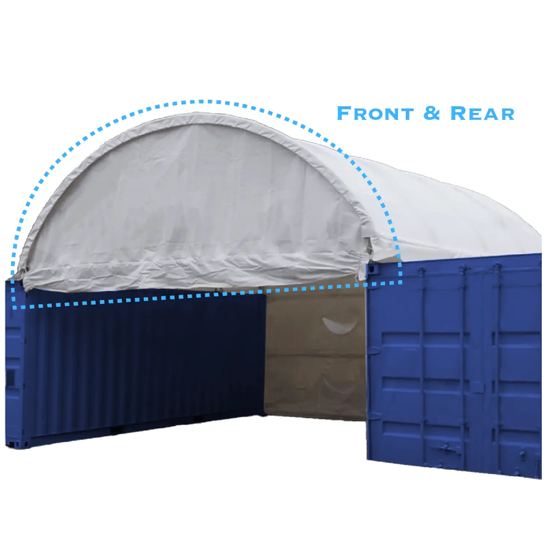 Front and Back Half Panels for Container Canopy Shelter 40'x40'x13' by Chery Industrial
