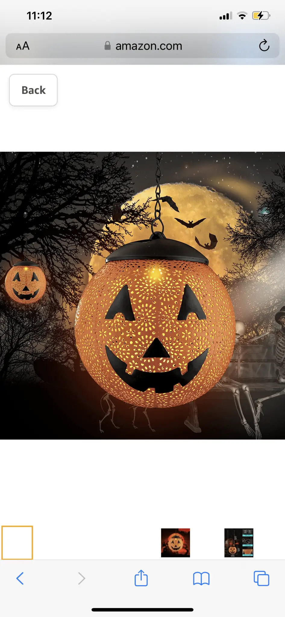 Halloween Solar Hanging Lights Outdoor - Garden Solar Metal Lantern Decor, Solar Powered Led Waterproof Decorative Round by Outdoor Solar Outlet