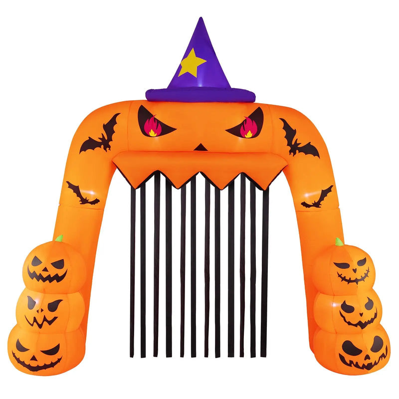 Halloween Inflatable Pumpkin Archway with Stakes and Water Bags by DirectDeals