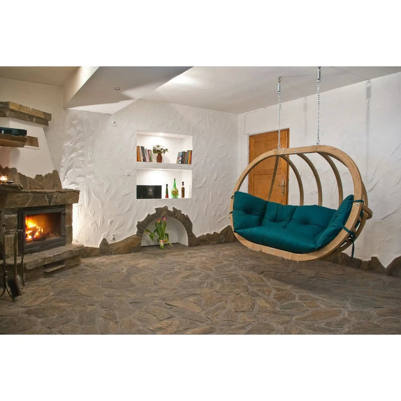 Amazonas Globo Royal Double Seater Hanging Chair with Cushions & Stand Set by Outdoor-USA®