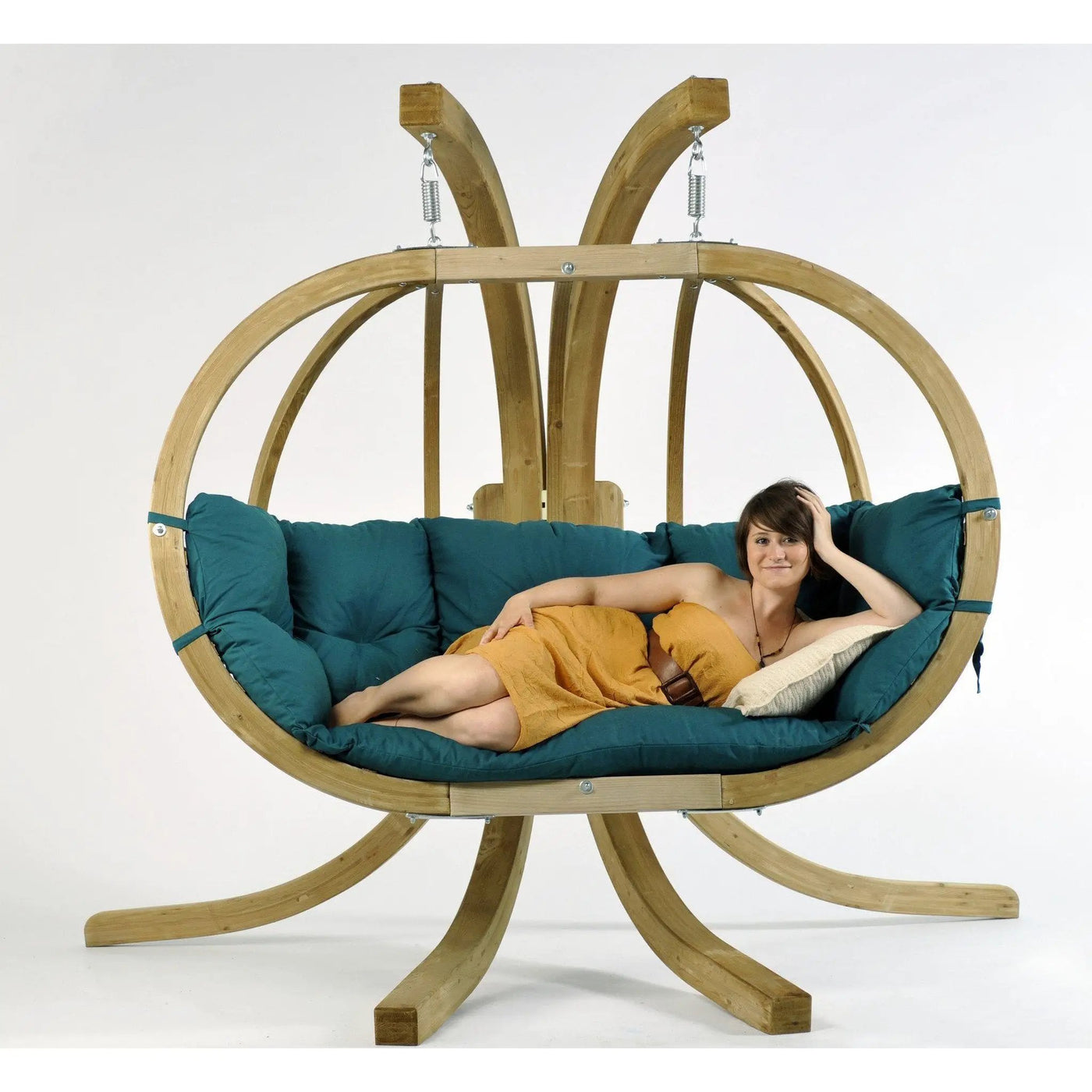 Amazonas Globo Royal Double Seater Hanging Chair with Cushions & Stand Set by Outdoor-USA®