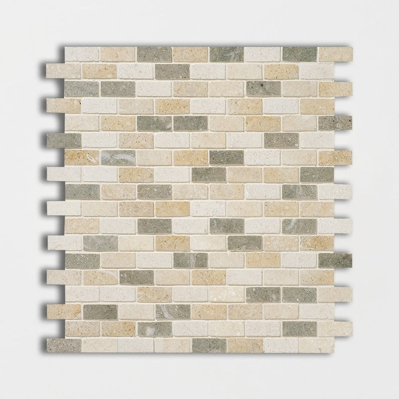 Hanalei Honed 5/8x1 1/2 Limestone Mosaics 12x12 Limestone Honed 12x12 Mosaics