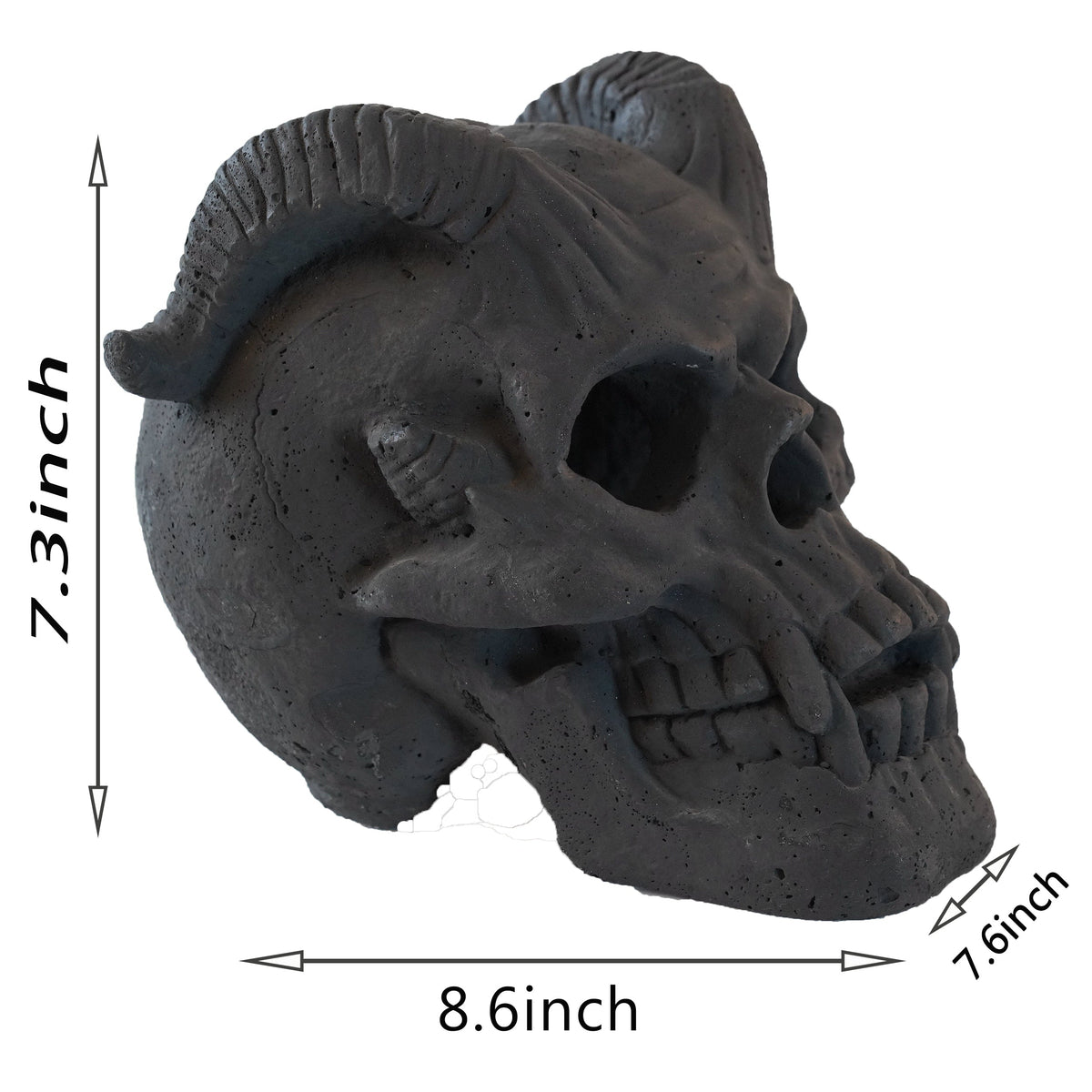 Hand-Forged Flame Skull for Fire Pits and Hearths, photo 3 of 12