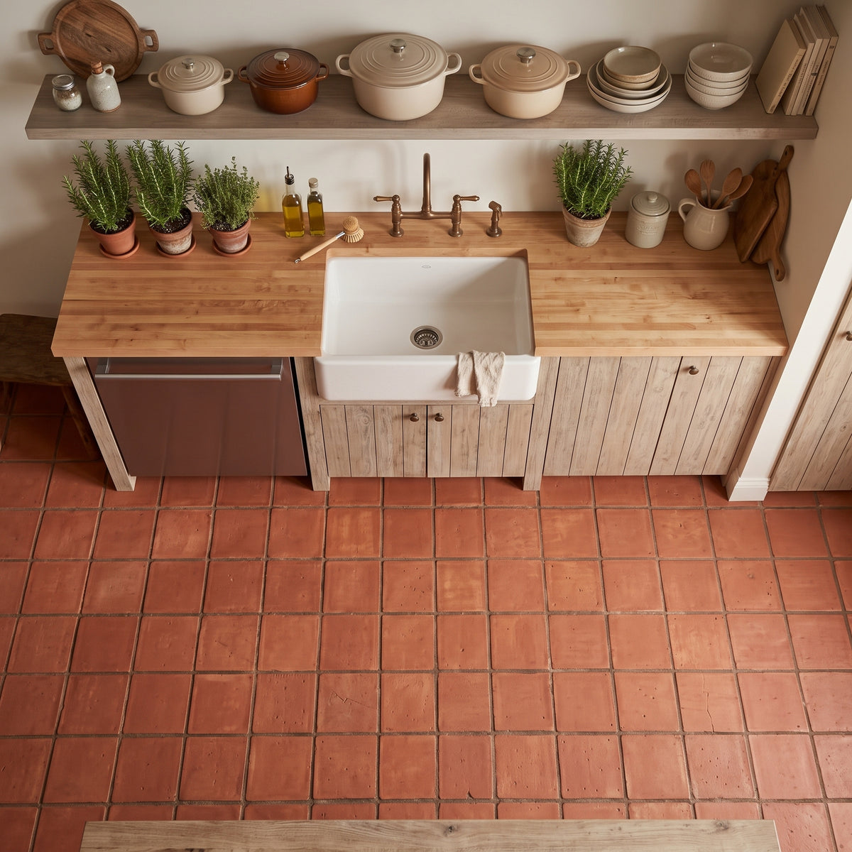 Hand Made Matte Terracotta Tiles 6x6, photo 5 of 5