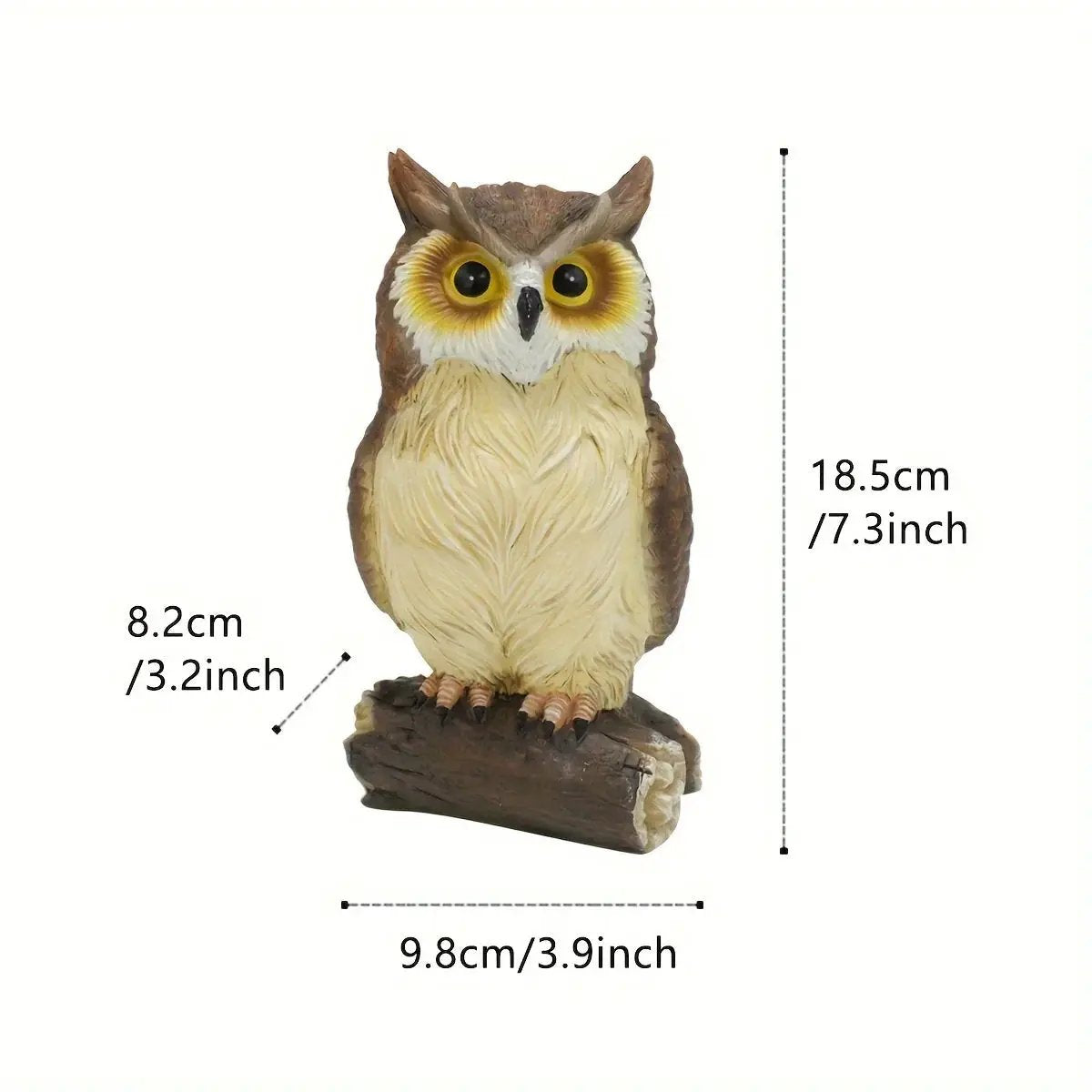 Handcrafted Owl Statue Garden Decor - Rustic Outdoor Sculpture by House Of Avana