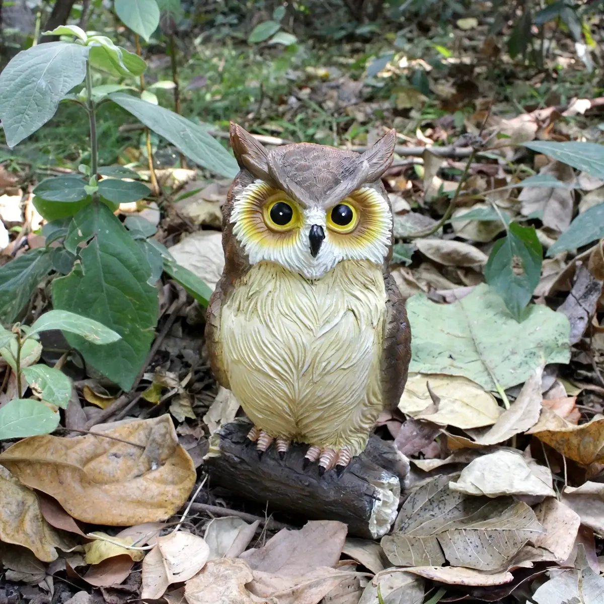 Handcrafted Owl Statue Garden Decor - Rustic Outdoor Sculpture by House Of Avana