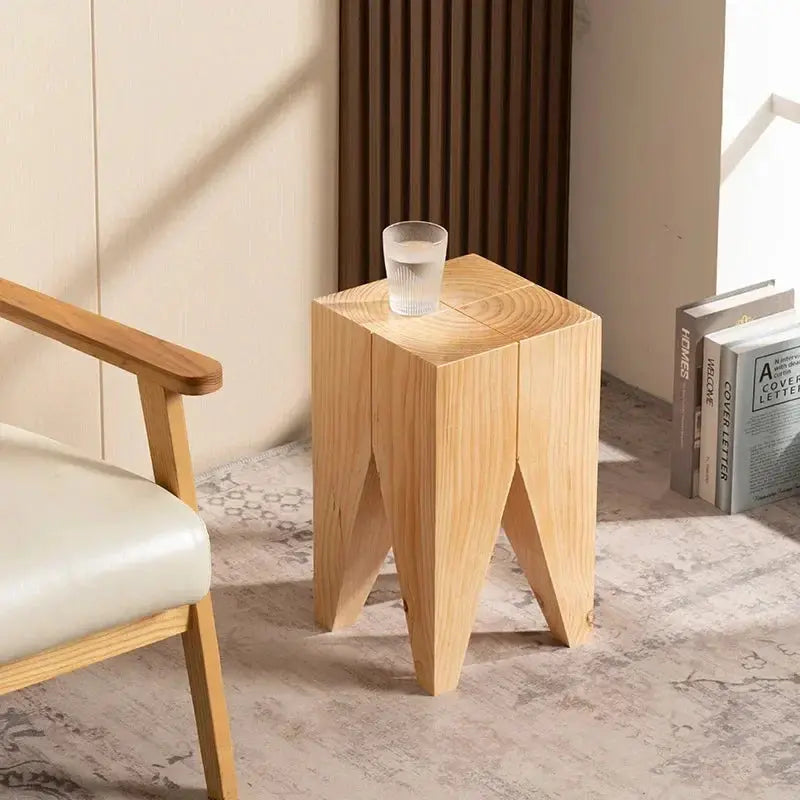 Handcrafted Solid Wood End Tables for Living Room by House Of Avana