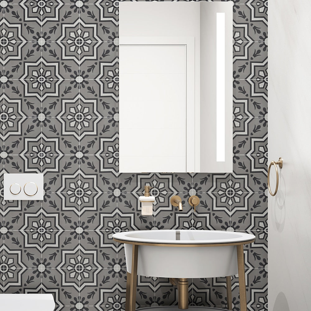 Handmade Alpha Honed Cement Tiles 8x8 Cement Honed 8x8 Tiles — 2