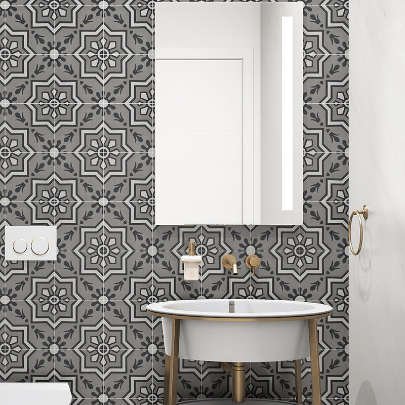 Handmade Alpha Honed Cement Tiles 8x8 Cement Honed 8x8 Tiles — 2