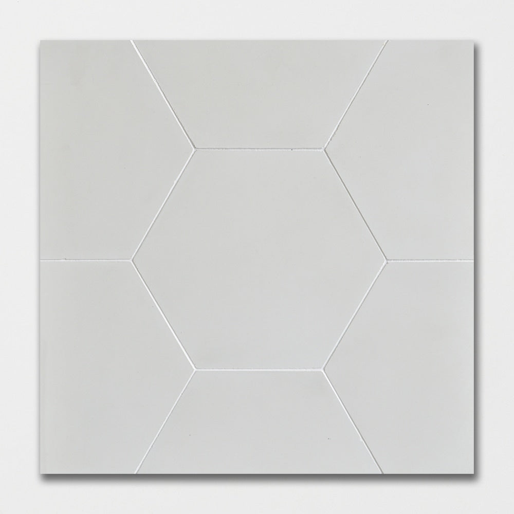 Handmade Bianca Honed Hexagon Cement Tiles 8x8 Cement Honed 8x8 Tiles — 2