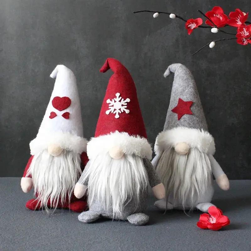 Handmade Ceramic Faceless Santa Gnome Figures by House Of Avana